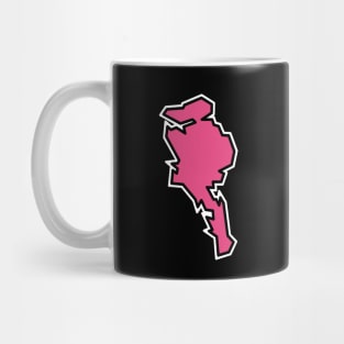 Quadra Island in Dusty Rose Pink - Solid Silhouette - Quadra Island Mug